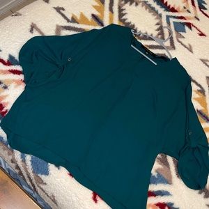 CYNTHIA STEFFEN v-neck polyester blouse